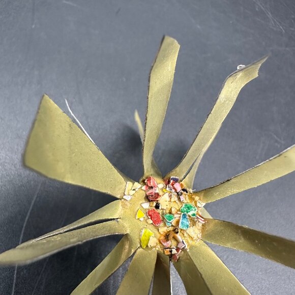 Vintage Atomic Flowers Christmas Ornaments Aluminum Handmade Mid Century Modern - Picture 6 of 7